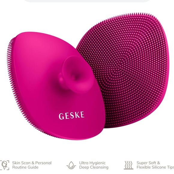 NWT GESKE SmartAppGuided M Facial Brush, 4 in 1 Professional Facial Brush Pink - Picture 4 of 8